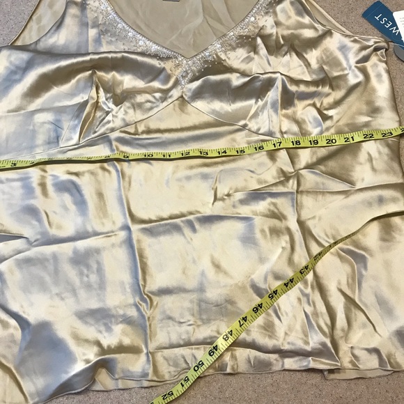 Nine West HOT 9 Satin Cami Shell Top Tank BLING - Picture 6 of 7